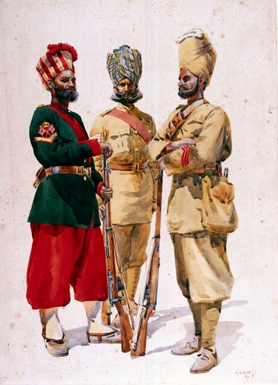 Soldats du 43e régiment Erinpura, du 44e régiment d
